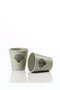 Hermia Juego de 2 Tazas de Porcelana Verde 230 cc